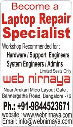 Laptop Repair Training by Web Nirnaya in Bangalore