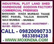 Wada Bhiwandi Murbad Industrial Plot Available Sale  98200 90 733  