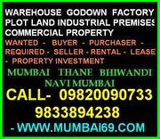 Wanted Bhiwandi Taloja Near By Panvel Plot Warehouse Factory W R Buyer