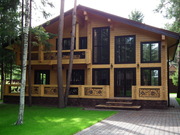 Wooden log houses
