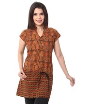 Buy Women Rust Enah Tunic