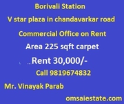 225 sqft  office available on rent near borivali station