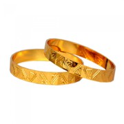 Buy Golden Bangle Set of 2 piece Jewelry Online @ Clickingo.com