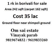 1 RK Apartments/Flats sale deals in Borivali West