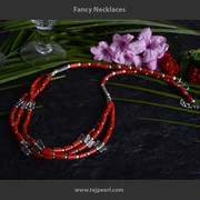 Fancy Necklaces from online jewellery store Taj Pearl