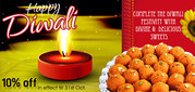 Flat 10% off on all SWEETS - Spread sweetness during Diwali