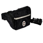 Unisex black waist bag, Viaggi travel World.
