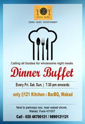 Corporate dinner buffet in Pune @121 Kitchen : BarBQ,  Wakad