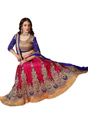 Fashions World New Latest Style Pink And Golden Color Lengha Choli