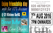 Friendship day food offers by 121 Kitchen : BarBQ Wakad ,  Pune