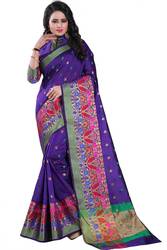 Shop Latest Blue colour sarees online from Mirraw 