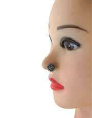 Buy Silver Nose Pin & Oxidised Nose Ring Online at Anuradha Art