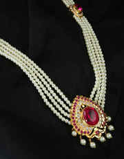 Beautiful Rani Haar Design & Pearl Set For Women at Anuradha Art