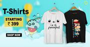 Buy Printed T-Shirts & Graphic T-Shirts Online in India at Shutcone