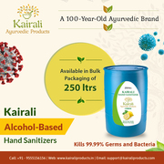 Kairali hand sanitizer – Shop online bulk packs of 250Ltrs