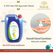Kairali Hand Sanitizer Bulk pack available for complete sanitation