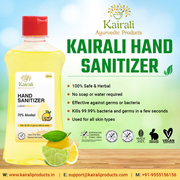  Kairali hand sanitizer provides Instant protection from infections