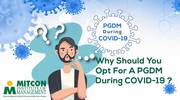 Why should you opt for a PGDM during COVID-19?