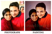 Turn Picture Into Handmade Painting Portrait Near Delhi NCR