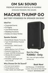 Book Mackie Thump Go on Rent – Go Anywhere,  Play Anytime