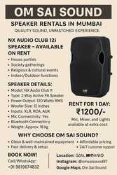 Rent NX Audio Club 12i from Om Sai Sound