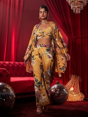 Rose Tiara Floral Cape – Festive Wear Party Dress for Women